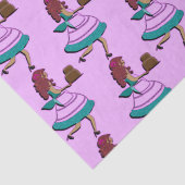 タイル張りのヴィンテージライクなケーキの女性のドレス 薄葉紙 (詳細)