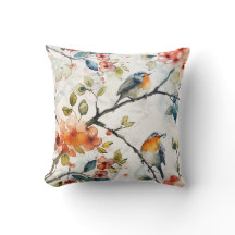 タイル張りの水彩鳥パターン