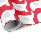 タイル張りの白い象のパーティー ラッピングペーパー (ロールコーナー)