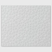 タイル張りの白い雪の結晶パターン休日 ラッピングペーパー (フラット)