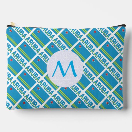 タイル張りアルバンモノグラムの国旗 アクセサリーポーチ (正面)