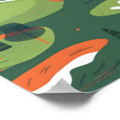 タイル張りゴルフコースパターン ポスター (角)