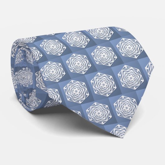 タイル張りバラ状紙スノーフレークを青グラデーションに適用 ネクタイ (ロール)