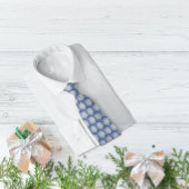 タイル張りバラ状紙スノーフレークを青グラデーションに適用 ネクタイ