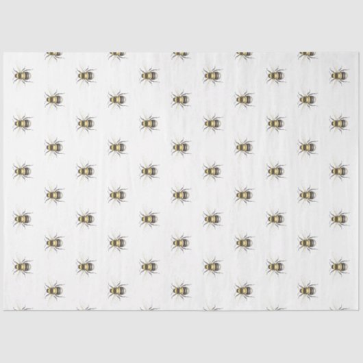 タイル張りヴィンテージハチ 薄葉紙 (正面)