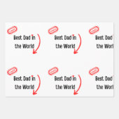 タイル最高の張り父の日ラッピング紙パパギフト ラッピングペーパーシート (正面2)