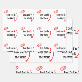 タイル最高の張り父の日ラッピング紙パパギフト ラッピングペーパーシート