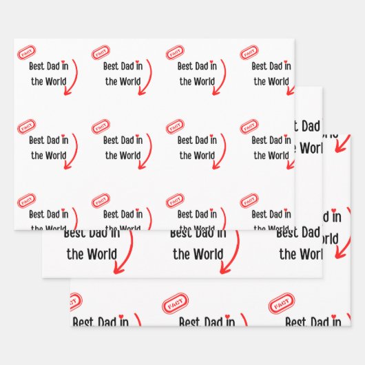 タイル最高の張り父の日ラッピング紙パパギフト ラッピングペーパーシート (セット)