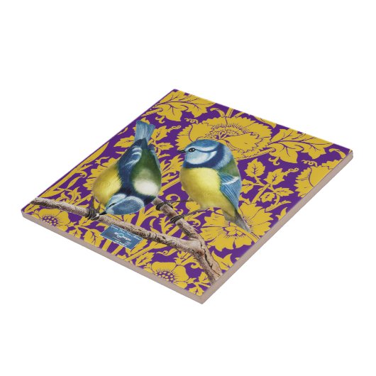 タイル濃紫（壁花） RFPMDesigns ©️ 2024 タイル (側面)