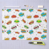 タイル状すごいの英雄パターンパーティー 薄葉紙 (クラフト)