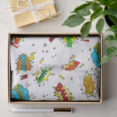 タイル状すごいの英雄パターンパーティー 薄葉紙 (ギフト)