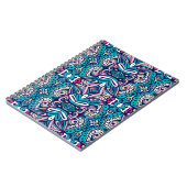 タイル状の民族パターン。抽象芸術幾何学模様 ノートブック (左側)