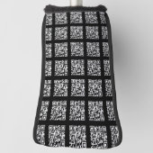 タイル状のQRコードパターンの作成 | 編集可能な色 ゴルフヘッドカバー (回転90)