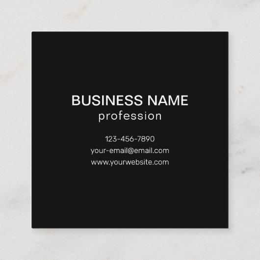 タイル状のQRコードパターンの作成 | 編集可能な色 スクエア名刺 (裏面)