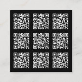 タイル状のQRコードパターンの作成 | 編集可能な色 スクエア名刺 (正面)