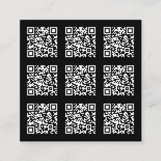 タイル状のQRコードパターンの作成 | 編集可能な色 スクエア名刺 (正面)