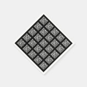 タイル状のQRコードパターンの作成 | 編集可能な色 スタンダードカクテルナプキン (角)