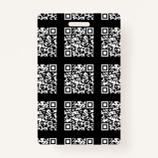 タイル状のQRコードパターンの作成 | 編集可能な色 バッジ (正面)