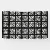 タイル状のQRコードパターンの作成 | 編集可能な色 横断幕 (横)