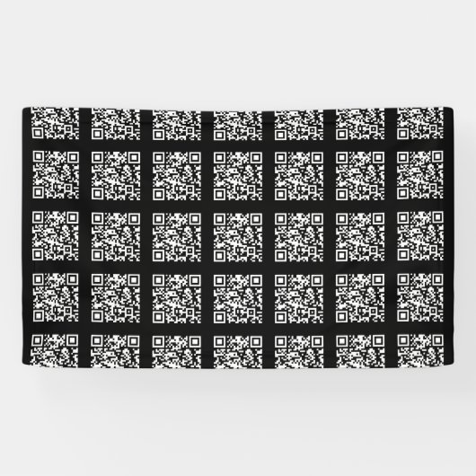 タイル状のQRコードパターンの作成 | 編集可能な色 横断幕 (横)