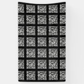 タイル状のQRコードパターンの作成 | 編集可能な色 横断幕 (縦)