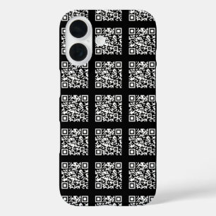 タイル状のQRコードパターンの作成 編集可能な色 iPhone 16ケース