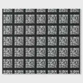 タイル状のQRコードパターンを作成 | 編集可能な色 ラッピングペーパー (フラット)