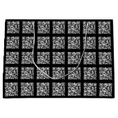 タイル状のQRコードパターンを作成 | 編集可能な色 ラージペーパーバッグ (正面)