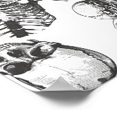 タイル状スケルトンパターン ポスター (角)