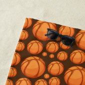 タイル状バスケットボールデザインビーチタオル ビーチタオル (インサイチュ)