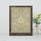 タイル状フラクタル星形五角形筆記用紙 (スタンド正面)