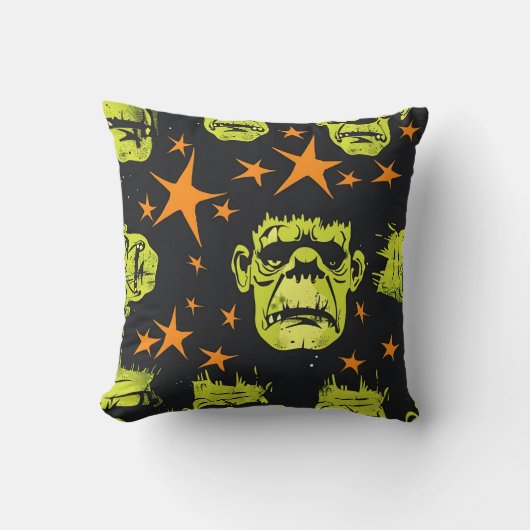 タイル状フランケンシュタイン模様 クッション (正面)