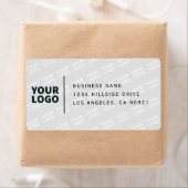 タイル状ロゴパターンのモダン差出人住所 ラベル (インサイチュ)