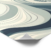 タイル状抽象芸術地形パターン ポスター (角)