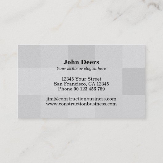 タイル用の名刺テンプレートを並べて表示する 名刺 (裏面)