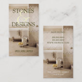 タイル石花崗岩大理石建築床 名刺 (正面/裏面)