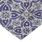 タイル素朴イタリアンアズレジョブルー幾何学模様 ショートテーブルランナー (コーナー)