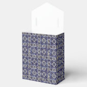 タイル素朴イタリアンアズレジョブルー幾何学模様 フェイバーボックス (オープン)