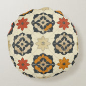 タイル素朴地中海の ラウンドクッション (裏面)