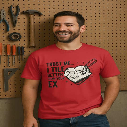 タイル職人ユーモアTシャツ Tシャツ