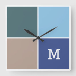 タイル航海のカスタムモノグラム壁時計 スクエア壁時計