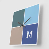 タイル航海のカスタムモノグラム壁時計 スクエア壁時計 (傾斜)