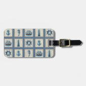 タイル航海の |ブルーライトハウスいかり船車 ラゲッジタグ (正面横)