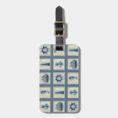 タイル航海の |ブルーライトハウスいかり船車 ラゲッジタグ (正面縦)