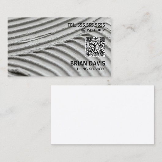 タイル表示サービスカスタムのQR 名刺 (正面/裏面)