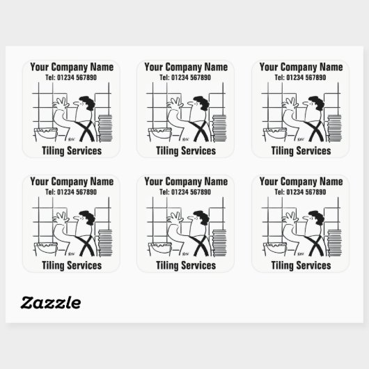 タイル表示サービス漫画のシール スクエアシール (シート)