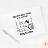 タイル表示サービス漫画のシール スクエアシール (封筒)