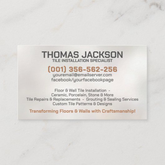 タイル表示サービス – タイル画層 名刺 (裏面)