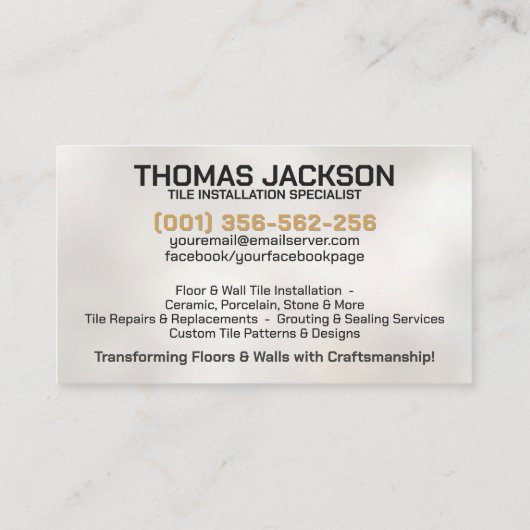 タイル表示サービス – タイル画層 名刺 (裏面)