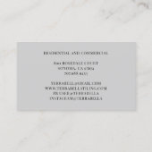 タイル請負業者の名刺 名刺 (裏面)